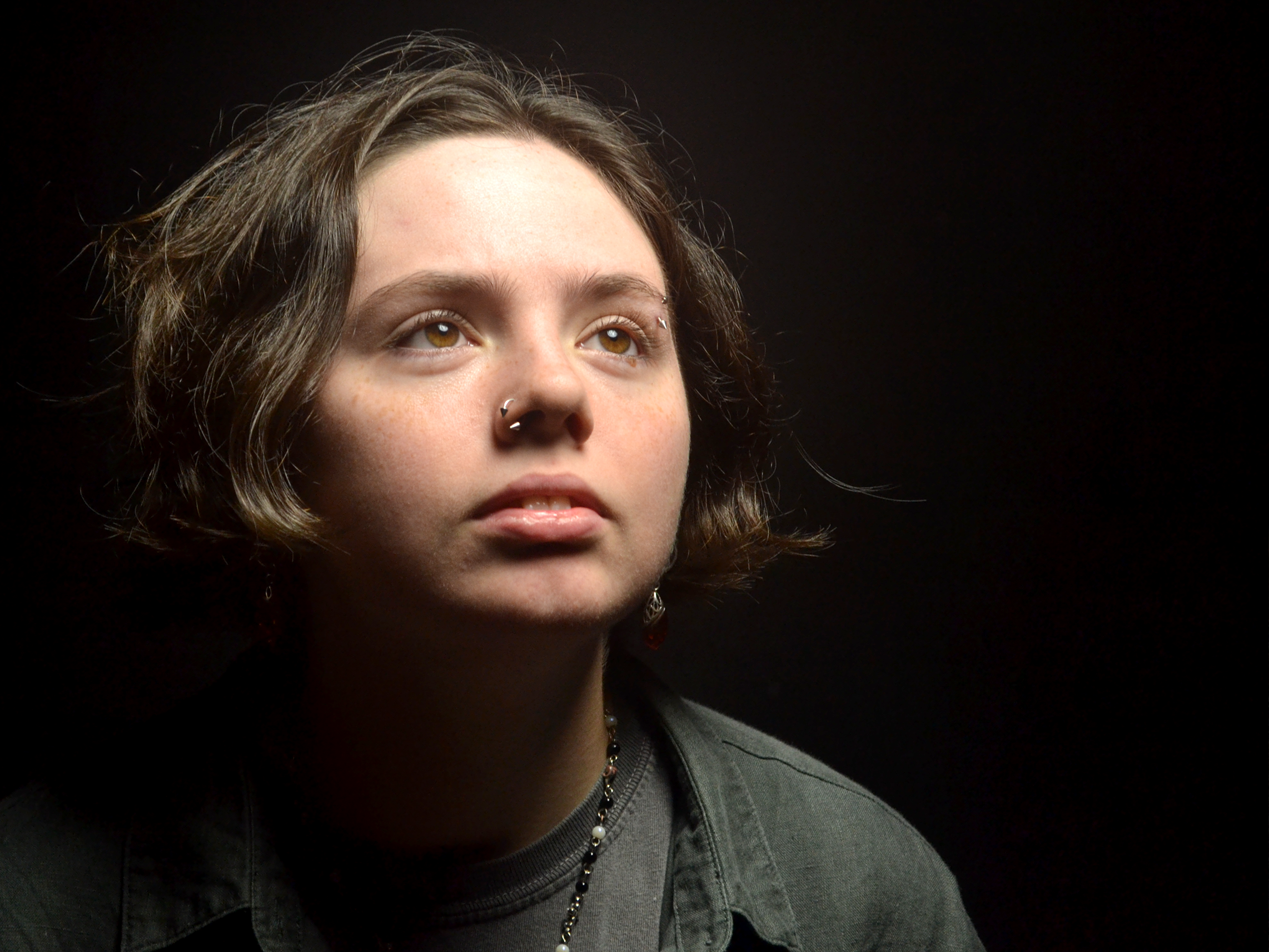 person looking into distance